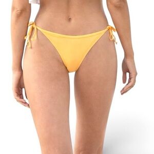 Body Glove Smoothies Tie Side Solid Bikini Bottom in Canary Sz M NWT